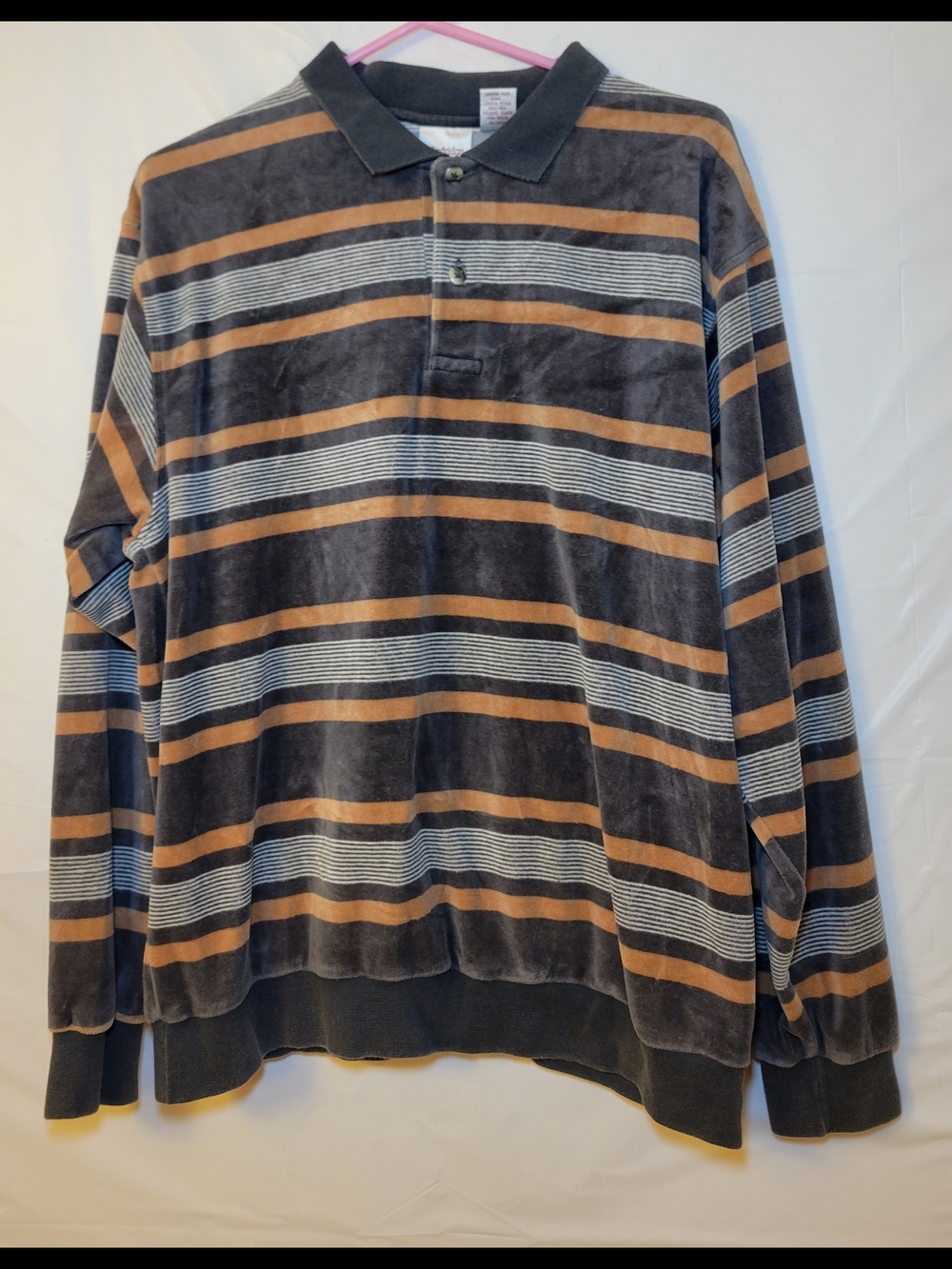 Men's Striped Crewneck Sweater - Black & Brown